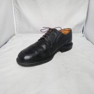 Stafford Mens Black Leather Dress Shoes 10.5 M